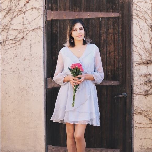 🦋Sapphire Skys Mini SwissDot Chiffon Dress🦋 - Picture 6 of 8